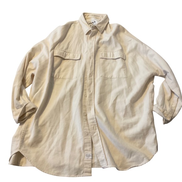 Frank and Eileen Tops - Frank‎ and Eileen Mccloglin Cotton Cream Oversized Button Up Shirt Top Women M/L